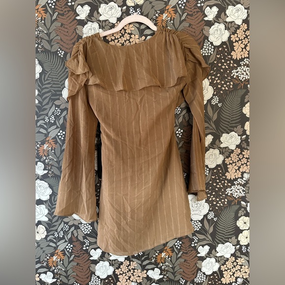 NWT House of harlow X REVOLVE Carlita Dress in tawyn brown XXS - Picture 5 of 6